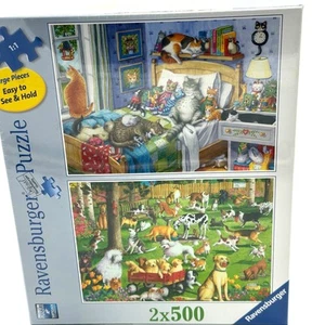 Ravensburger Jigsaw Puzzle Cat Nap & Dog Park 2x 500 Pcs 804757 - Bild 1 von 8