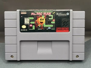 Super Nintendo Miss Ms. Pac Man Pacman SNES Video Game Cartridge Only Tested - Picture 1 of 8