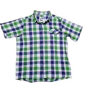 Mountain Khakis Button Up Shirt Green L Men Plaid Casual Daily Comfort Pocket - Picture 1 of 21