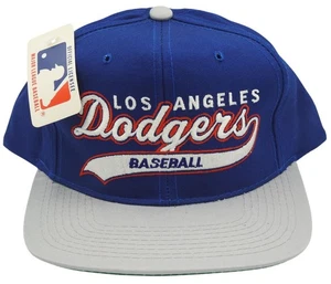 NWT Vintage 90s Los Angeles Dodgers Starter Script Twill Tailsweep Snapback Hat - Picture 1 of 8