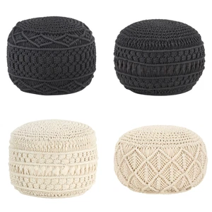 Sitzpouf Sitzpuff Strickhocker Pouf Bodenkissen Indoor Baumwolle nachhaltig  - Bild 1 von 17