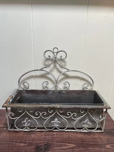 Vintage Fleur de Lis Wand Pflanzkasten - Französisches Land - Bild 1 von 5