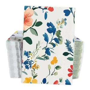 Floral Napkins Disposable Decorative, 100 Pack 3 Ply Flower Dinner Napkins - Picture 1 of 8