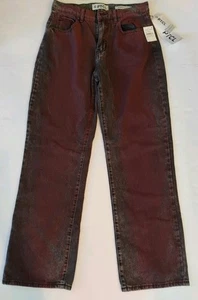 Jeans denim uomo 31 skater hip hop etico nuovi con etichette PCL larghi rossi overdye - Foto 1 di 8