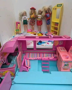 Vintage Barbie & Sindy Bundle Dolls Camper Van Clothes Accessories 80s 90s Retro - Picture 1 of 24