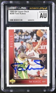 TONI KUKOC RC SIGNED 1993-94 UPPER DECK #299 CGC X JSA AUTHENTIC NBA ROOKIE AUTO - Bild 1 von 2