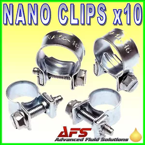 Mini NANO® Fueline Hose Clips Petrol Pipe Tubing Clamp Diesel Air Water Gas ROW - Picture 1 of 2