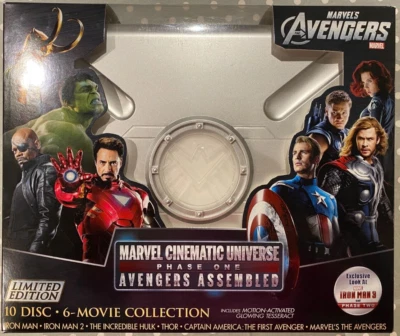 Marvel MCU Avengers Phase One 10 Disc Blu-Ray Collection Tesseract Exclusive NEW - Image 1 of 4
