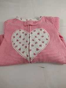 Carters Footed Sleep and Play Baby Girls 6 Months Pink White Stripe Lightweight - Picture 1 of 9
