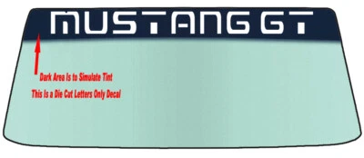 Calcomanía para banner de parabrisas FOR A MUSTANG GT con herramienta de aplicación Foto 1 de 2