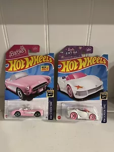 Hot Wheels Screen Time Barbie Extra & 1956 Corvette Lot - Picture 1 of 4