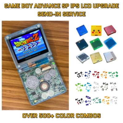 Game Boy Advance SP GBA SP Backlit IPS LCD UPGRADE - Send in Service - - Image 1 of 4