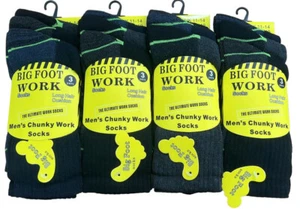 Men's Big Foot Heavy Duty Thick Chunky Work Boot Socks Size 11-14 - Picture 1 of 2