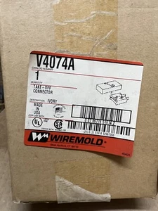 WIREMOLD V4074A STEEL TAKE-OFF CONNECTOR IVORY - Picture 1 of 3