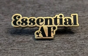 "Essential AF" Dank Pin Company Marke goldfarbene doppelte Clutch-Back Anstecknadel - Bild 1 von 4
