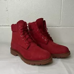 Bottes Timberland rouge rubis/gomme premium imperméables 6 pouces daim A66122 neuves taille 11 - Photo 1 sur 3