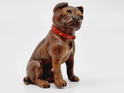 Wiener Bronze Hund, Kaltbemalt, Franz Bergmann ? Fritz Bermann? Bulldogge  - Bild 1 von 4
