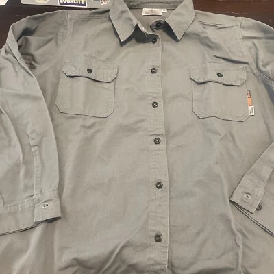 RASCO FR Camisa Mujer XL Gris CAT 2 2112 NFPA Abotonada Foto 1 de 4