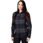 FXR Racing F20 Track Plaid Womens Button Up Ladies Flannel Long Sleeve Shirts