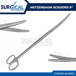 Tijeras Metzenbaum 9" curvas de acero inoxidable quirúrgico grado alemán - Imagen 1 de 9