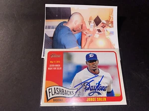 Jorge Soler Braves Cubs Autographed SIGNED 2014 TOPPS HERITAGE . - Picture 1 of 1