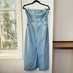 Free People Picture Perfect Midikleid Denim trägerlos in Allure Blue Gr. 6 - Bild 1 von 16