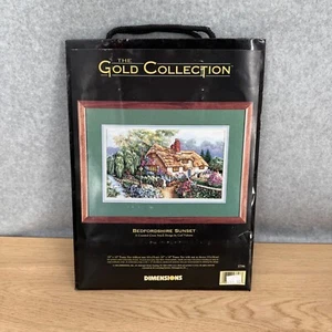 Dimensions Gold Collection Cross Stitch Kit Bedforshire Sunset #3796 Cottage - Picture 1 of 7