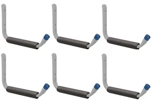 (6) ea Crawford HGSH 12" Jumbo Arm Ladder / Tool / Garage Storage Hooks - Picture 1 of 7