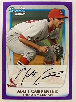 Matt Carpenter 2011 Bowman PURPLE Version Rookie Card #bp66 (4143) - Image 1 of 2