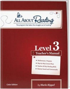 All About Reading Level 3 Teachers Manual - Paperback By Marie Rippel - GOOD