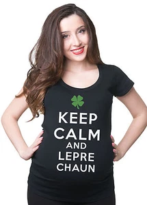 Embarazo Camiseta de San Patricio Duende Camiseta Maternidad - Imagen 1 de 2