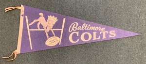 VINTAGE Baltimore Colts Super Bowl V Pennant NFL WORLD CHAMPS 1959 - Picture 1 of 6
