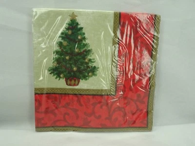 Classic Christmas Tree Dinner Napkins 3 Ply 2 pack of 16ct TF - Image 1 of 4
