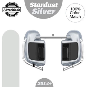 STARDUST PLATEADO se adapta a más de 14 Harley Davidson Touring negro avanzado carenado con ventilación inferior - Imagen 1 de 8
