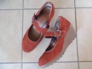 Damen Keilpumps von S. Oliver, Gr. 40, orange, Wildleder, sehr gut erhalten - Bild 1 von 5