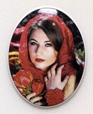 Porcelain 8x10Cm Ceramic Memorial Photo Plaque For Grave - Lifetime Guarantee