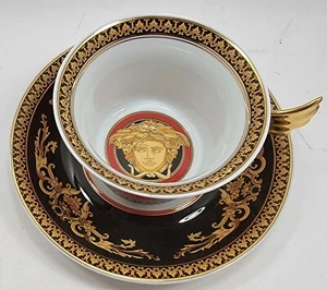 Rosenthal Medusa Red 25th Anniversary Coffee Cup and Saucer - Picture 1 of 4
