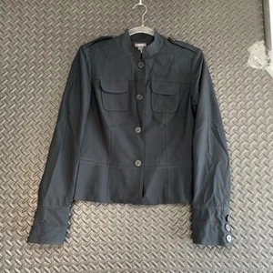 Kenneth Cole Reaction Black 4 Button Down Blazer Jacket Women's Size 6 Office - Picture 1 of 9