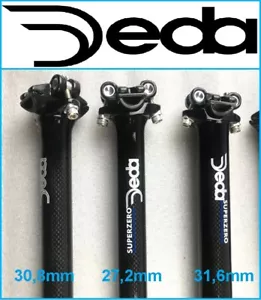 DEDA REGGI SELLA FIBRA CARBONIO BICI CORSA 25,4 27,2 30,8 31,6 mm TUBO SELLA - Foto 1 di 10