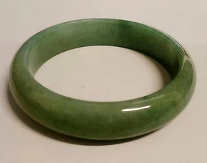 Zertifiziert grün 100 % natürlich Klasse A Jade rund Armband 56,8 mm US-Verkäufer - Bild 1 von 4