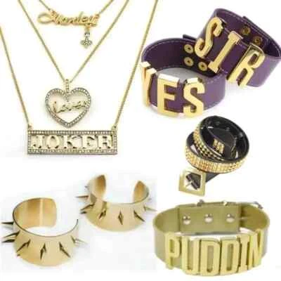 MARKENLOS Harley Quinn Gürtel Armbänder “PUDDIN" Halsbänder Joker Halskette Cosplay Kostüm