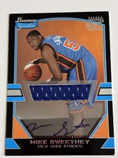 Mike Sweetney 2003-04 Bowman Signature /1250 #102 Rookie RC Auto Knicks