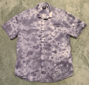 Vans Herren Large Hemd grau Batik S/S Knopfleiste mit Tasche & gesticktem Logo - Bild 1 von 11