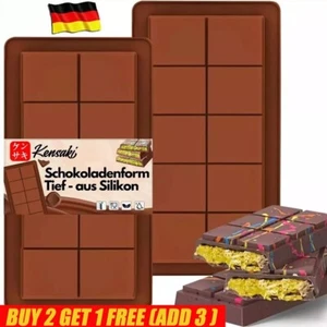 Schokoladenform Silikon Tief Schokoladentafel Form 1 Stück Silikonform Schokolad - Bild 1 von 8