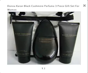 Black Cashmere by Donna Karen Eau De Parfum Spray 3.4 oz Gift Set - Picture 1 of 2