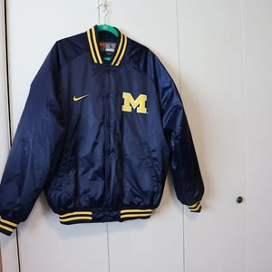 Michigan Wolverines Jacket Large Nike Blue Mens - Picture 1 of 6