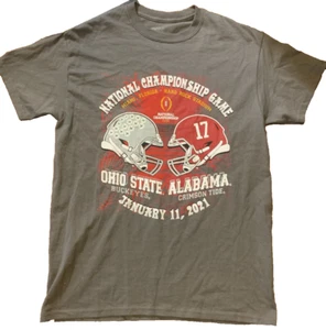 2021 CFP National Championship Game Shirt Alabama Crimson Tide Blue 84 Size M - Picture 1 of 5