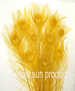 25 Peacock Feathers w/ Eyes 21" L  Bleached & dyed Your choice of 21 colors - Picture 1 of 47