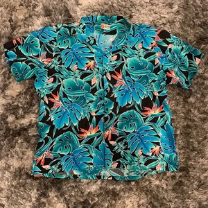 Camisa Hilo Hattie Para Hombres 3XL Estampado de Orquídeas Tropicales La Hawaiana Original De Colección - Imagen 1 de 8