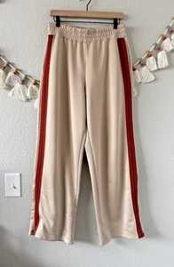 Free People Sophie Track Pantaloni Gamba Dritta Sportivi Baggy Dance Lounge Chic Marrone - Foto 1 di 11